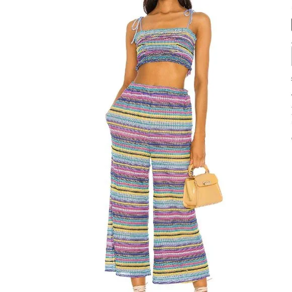 NWOT MAJORELLE Sawyer Top in rainbow size small - Picture 2 of 6